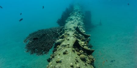 underwater unused pipeline underwater unused pipeline